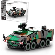 Military Vehicle Building Blocks Sets,Armored Model Brick Set Highly Detailed Set for Military Enthusiast, Teens and Adults Boxer Armored Vehicle