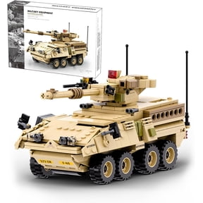 Military Vehicle Building Blocks Sets,Armored Model Brick Set Highly Detailed Set for Military Enthusiast, Teens and Adults (M1128 Mobile Gun System)