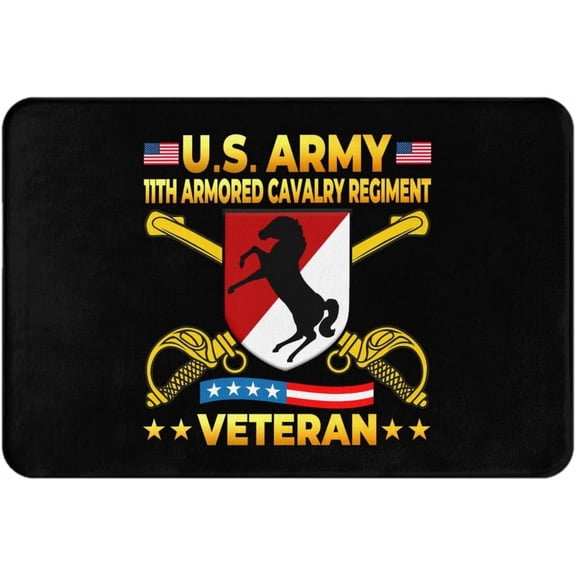 Military Veteran Doormat Non-Slip Welcome Mat 16x24 Inch Indoor Outdoor Floor Rug