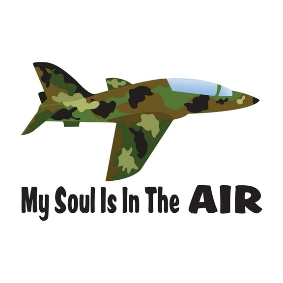 Military Wall Decals for Children Playroom - Jet Fighter Plane Jet DIY & Creativity Boy Girl Bedroom Wall Sticker - Size: 10 In x 7 In