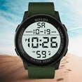 thumbnail image 1 of Military Watch, 30M Water Resistant Analog Digital Sport Watch, Quartz Movement LED Display Alarm Calendar Men's Wristwatch, Green, 1 of 3