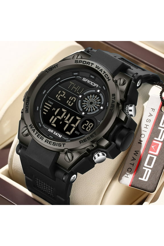 Military Watch for Men, Waterproof Digital Sport Watch with Alarm, Backlight, Large Display, Chronograph Stopwatch