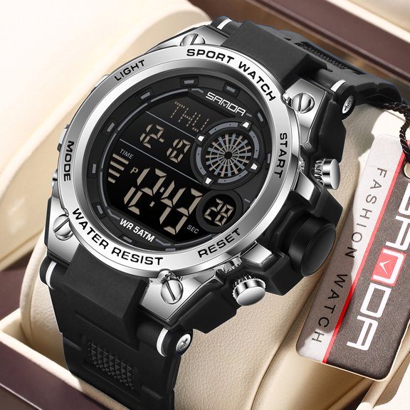 Military Watch for Men, Waterproof Digital Sport Watch with Alarm, Backlight, Large Display, Chronograph Stopwatch