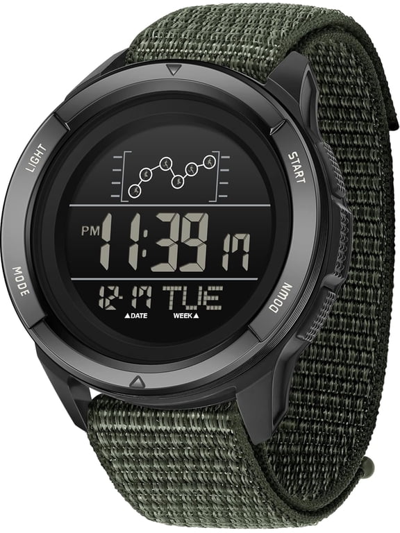 Military Watches for Men Tactical Digital Sport Watch Waterproof Army Outdoor Nylon Strap Electronic Mens Watch LED Luminous Alarm Stopwatch Relojes para Hombres