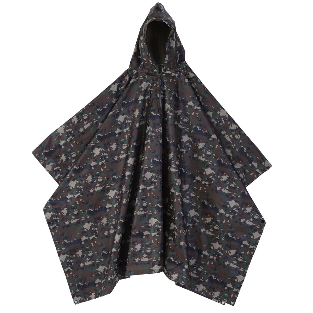 Military Tactical Poncho - Waterproof & Multipurpose, Use As Rain Poncho, Shelter, Or Tarp