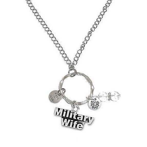 Military Wife - Rear View Mirror Charm - Hanging Ornament by Hidden Hollow Beads
