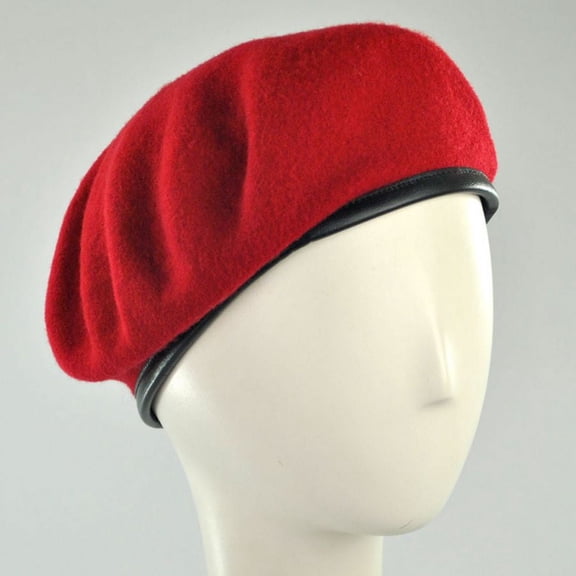 Military Wool Beret - 6.75 - Red