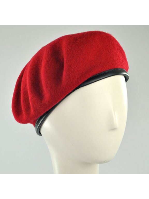 Military Wool Beret - 6.875 - Red