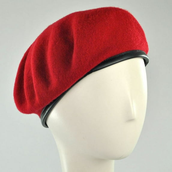 Military Wool Beret - 7.5 - Red