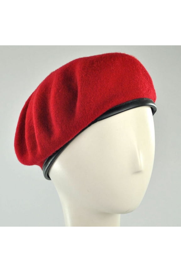 Military Wool Beret - 7.625 - Red