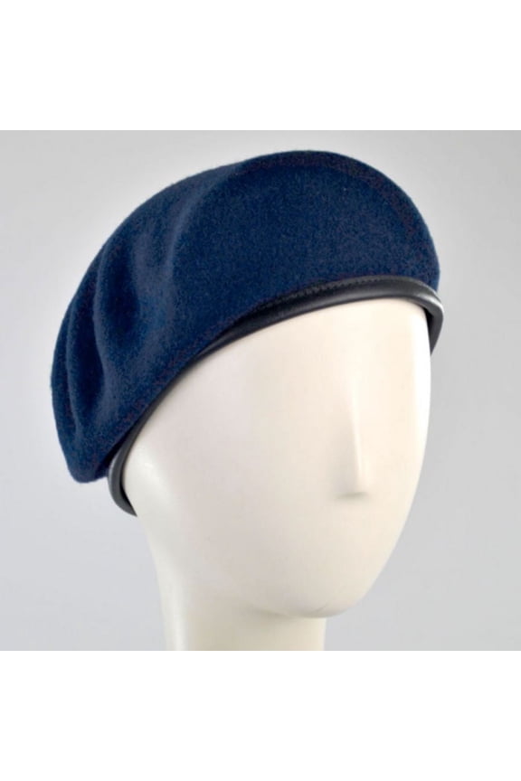 Military Wool Beret - 7.875 - Navy Blue