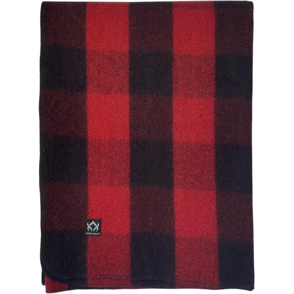 Military Wool Blanket Large Red Buffalo