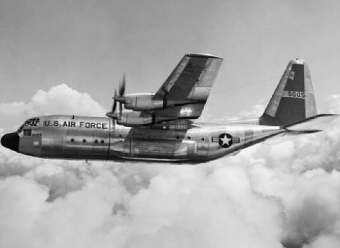 Military airplane in flight Canvas Art - (18 x 24)