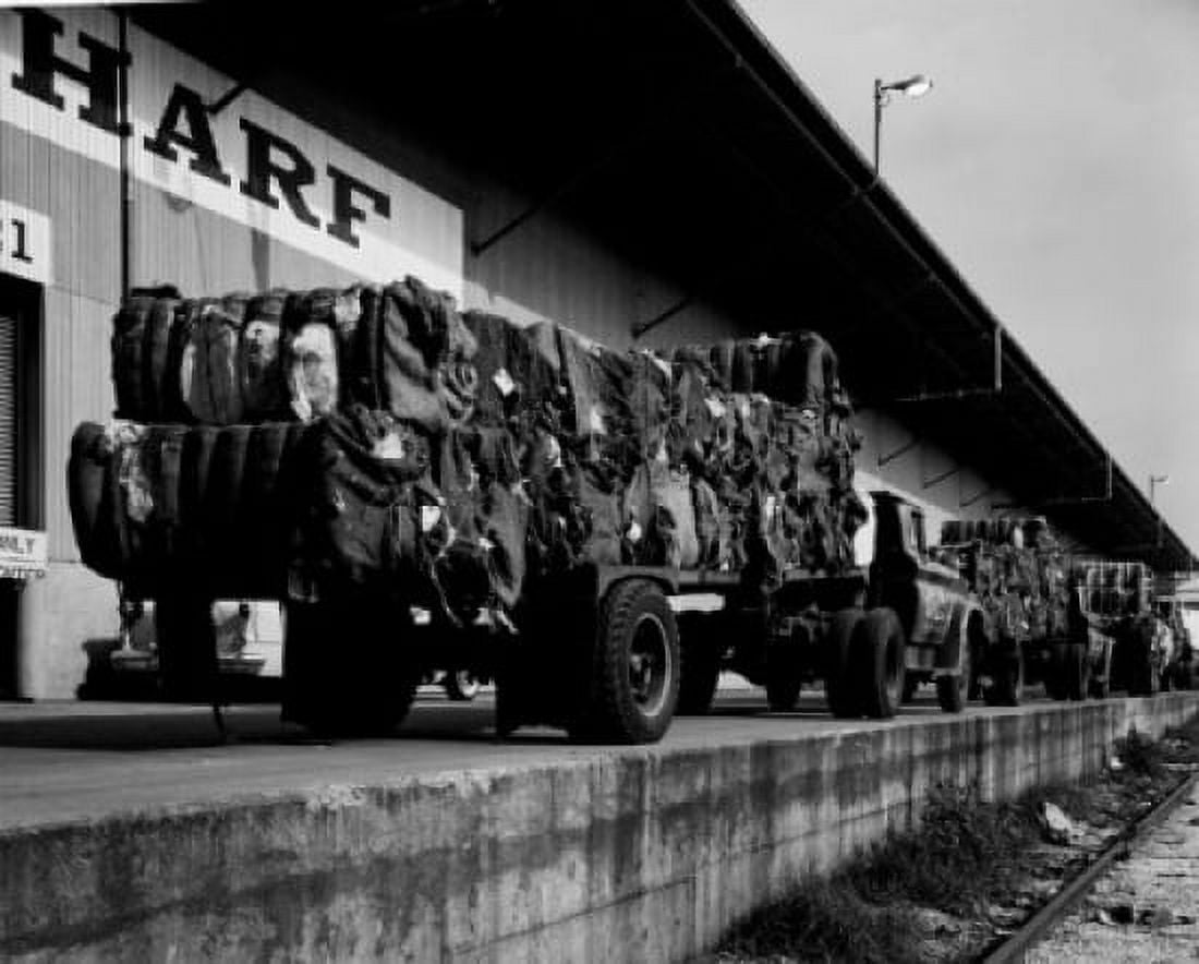 Military jeeps on platform Canvas Art - (18 x 24)