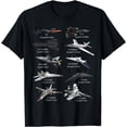 thumbnail image 1 of Military's Fastest Jet Fighters Aircraft Plane of the World T-Shirt, 1 of 3