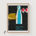 Milk And Cheese Matchbox Wall Art Print, Czech Vintage Modernist ...