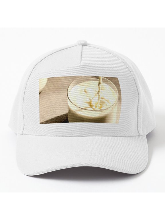 Milk Baseball Cap, Dairy Food and Farm Fresh Graphic Design, Classic Everyday Casual Hat