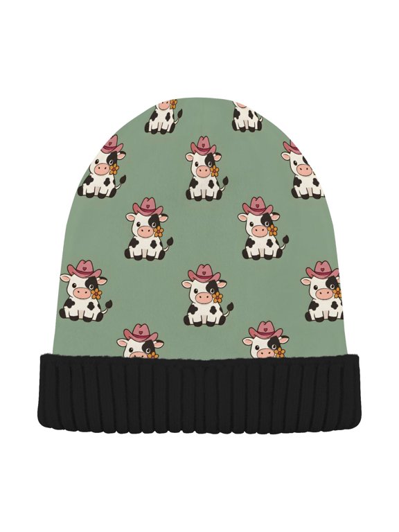 Milk Beanie Hat Unisex Warm Winter Hat Cap For Women Men Winter Running