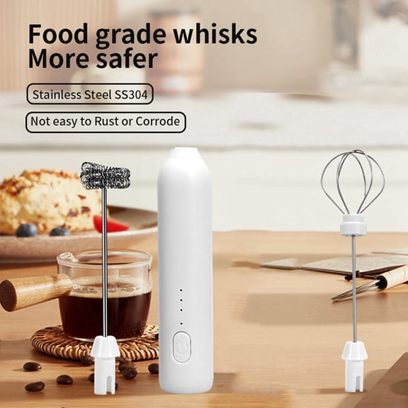 Milk Blender Mini Food Whisk Portable Blender Home Electric Milk Frother USB Rechargeable Handheld Blending Tool