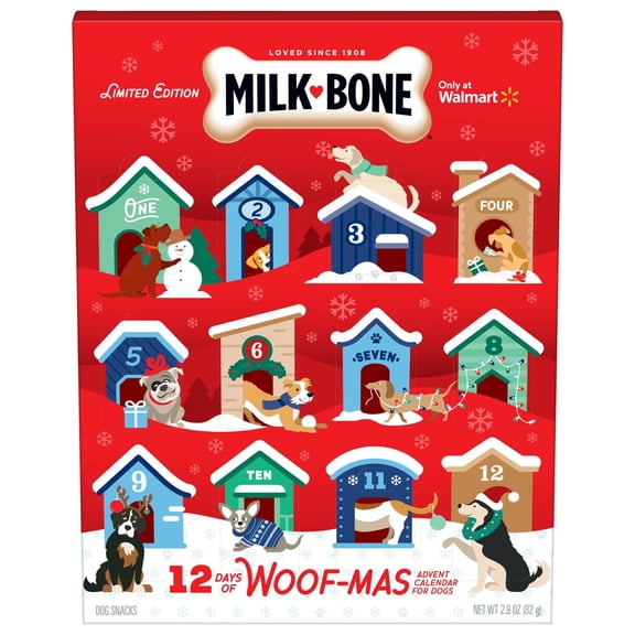 Milk Bone 12 Days of Woofmas Advent Calendar for Dogs, 2.9 oz Box