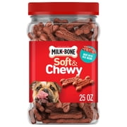 Milk Bone Soft & Chewy Dog Treats, Made with Real Bacon, 25 oz Canister