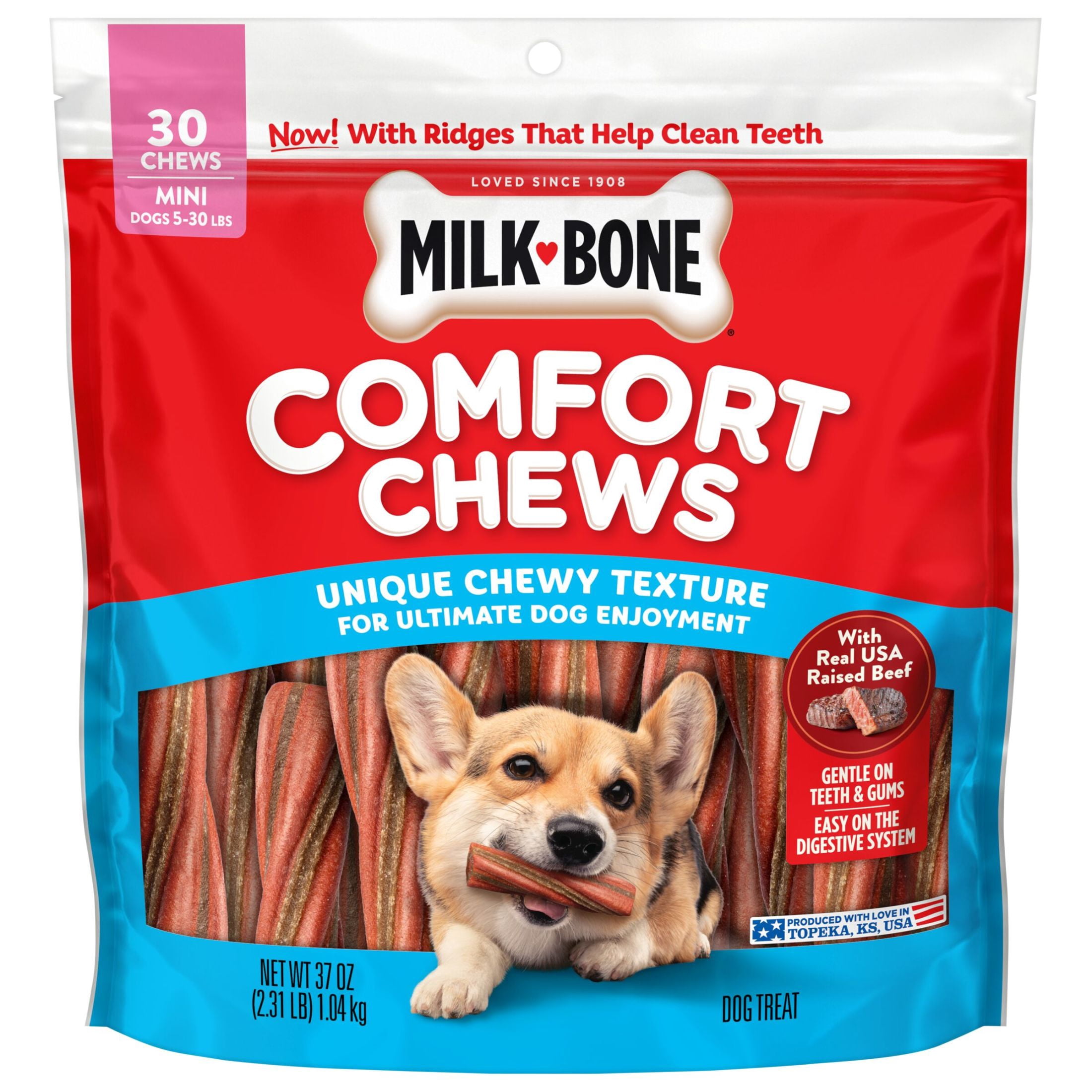 Milk-Bone 37 Ounce Comfort Chew Mini Beef - Walmart.com