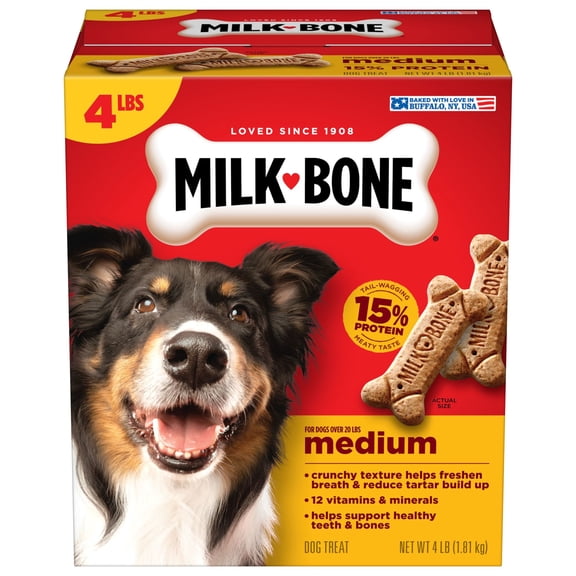 Milk Bone Original Biscuits, Medium Dog Treats, 4 Lb. Box