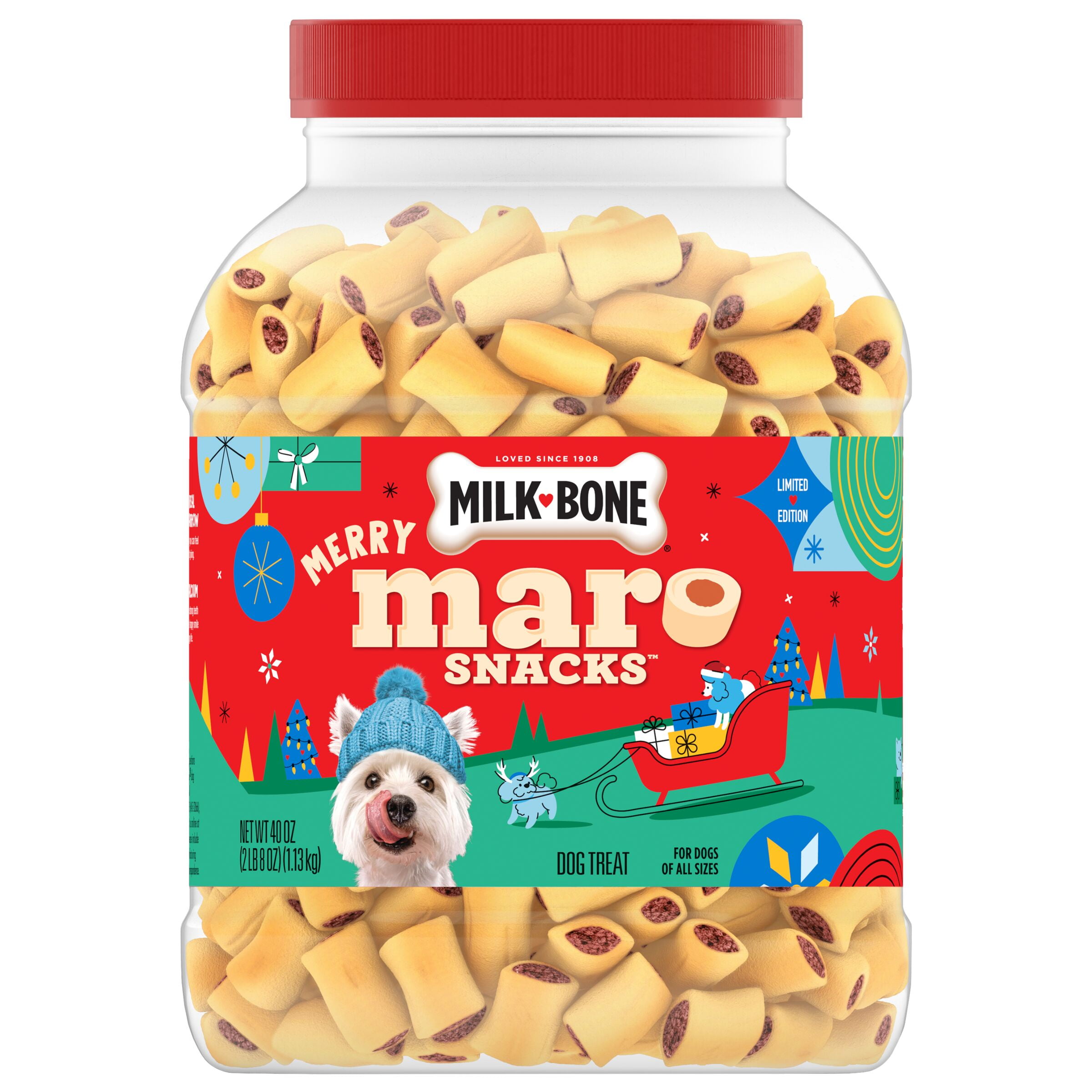 Milk-Bone Merry MaroSnacks Holiday Dog Treats With Bone Marrow, 40 Oz