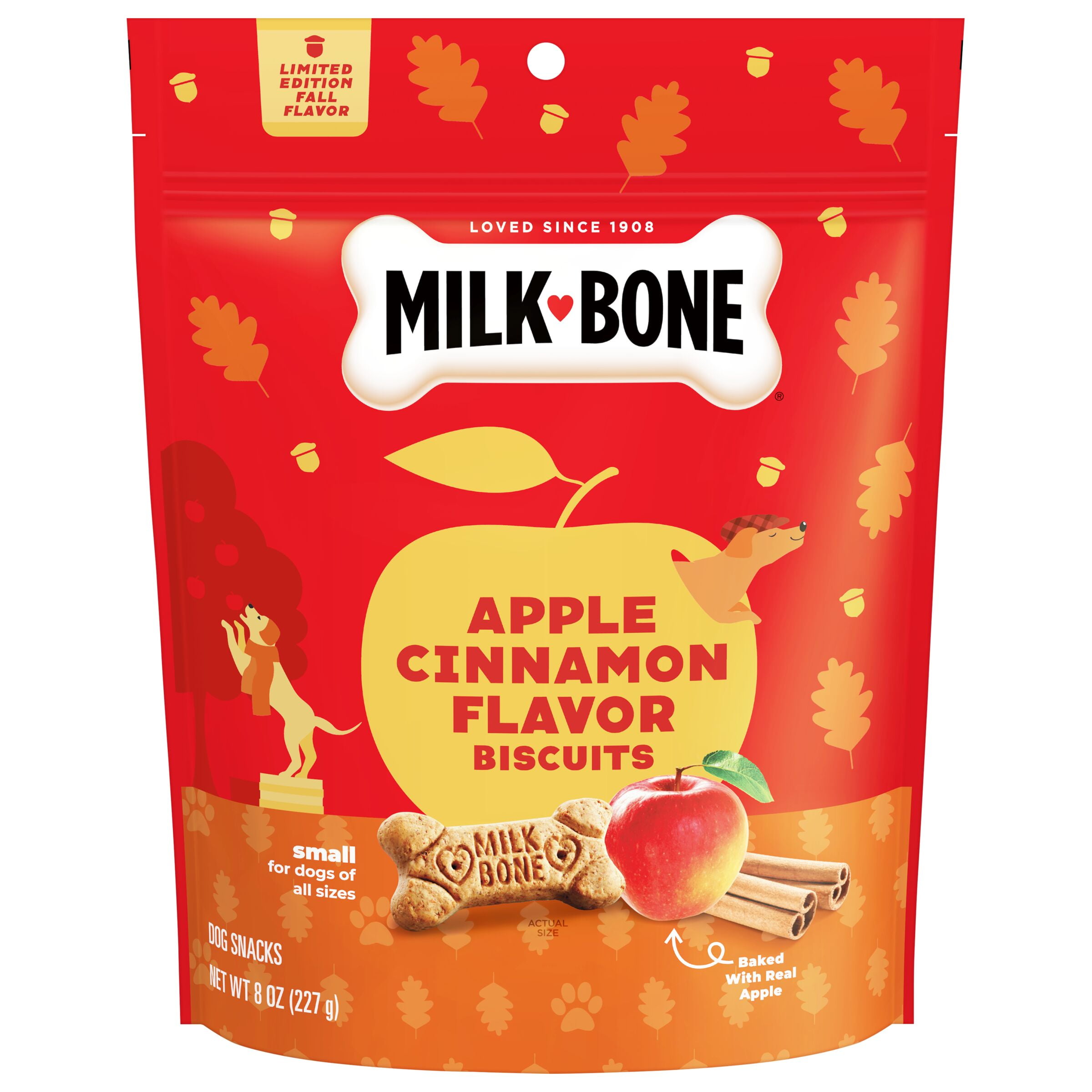 Milk Bone Apple Cinnamon Flavor Biscuits Small Dog Treats 8oz