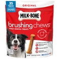 thumbnail image 1 of Milk Bone Brushing Chews Original Chicken Flavor Daily Dental Dog Treats, Small/Medium, 27.5 oz Bag, 1 of 13