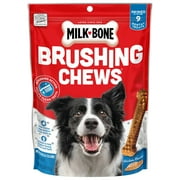 Milk Bone Brushing Chews Daily Dental Dog Treats, Small/Medium, 7.1 oz Bag, 9 Bones Per Bag