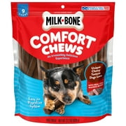 Milk-Bone Comfort Chews, Dog Chews with Unique Chewy Texture and Real Beef, 22.2 Oz. Bag of 9 Chews