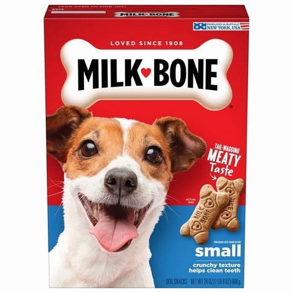 Milk Bone Crunchy Texture Snacks For Small Dogs, Teeth Clean, 24 Oz, 6 Pack