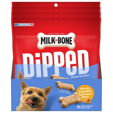 Milk Bone Dipped Dog Biscuits Baked With Real Peanut Butter, 12 oz