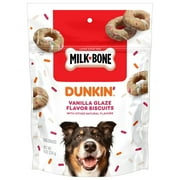 Milk Bone Dunkin  Vanilla Glaze Flavor Dog Biscuits with Other Natural Flavors, 8 oz Bag