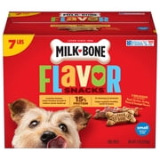 Milk Bone Flavor Snacks Small Dog Biscuits, Flavored Crunchy Dog Treats, 7 Lb. Box