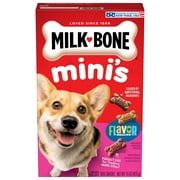 Milk-Bone Flavor Snacks Mini Dog Biscuits, Flavored Crunchy Dog Treats, 15 Oz.