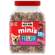 Milk Bone Flavor Snacks Mini Dog Biscuits, Flavored Crunchy Dog Treats, 36 oz