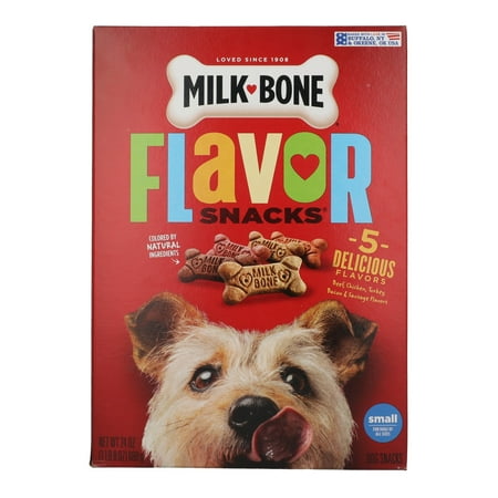 Milk Bone Flavor Snacks Small Dog Biscuits, Flavored Crunchy Dog Treats, 24 oz