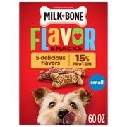 Milk Bone Flavor Snacks Small Dog Biscuits, Flavored Crunchy Dog Treats, 60 oz Box