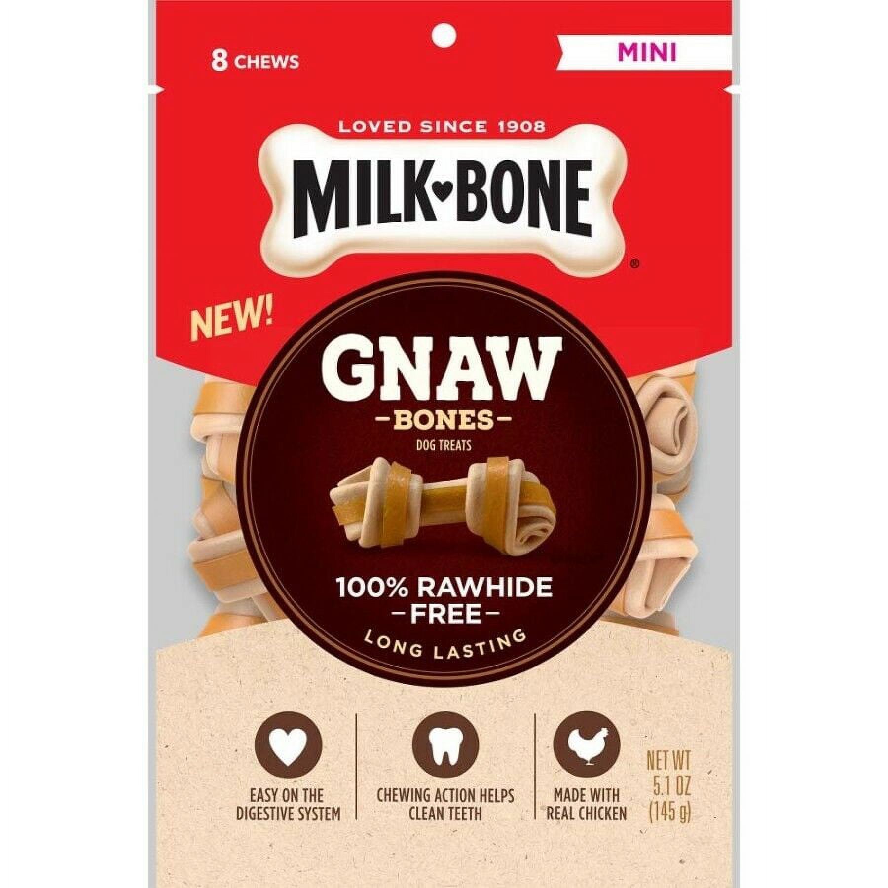 MilkBone Gnaw Bones Mini Chicken Flavored Bone Dog Treats