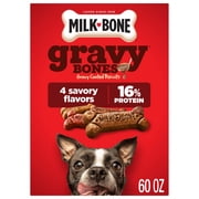 Milk Bone GravyBones Dog Biscuits, Gravy Coated Small Dog Treats, 60 oz Box