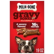 Milk Bone GravyBones Dog Biscuits, Gravy Coated Small Dog Treats, 19 oz Box