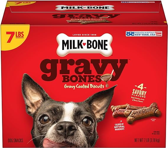 MilkBone GravyBones Dog Biscuits, Small Dog Treats, 7 lb.