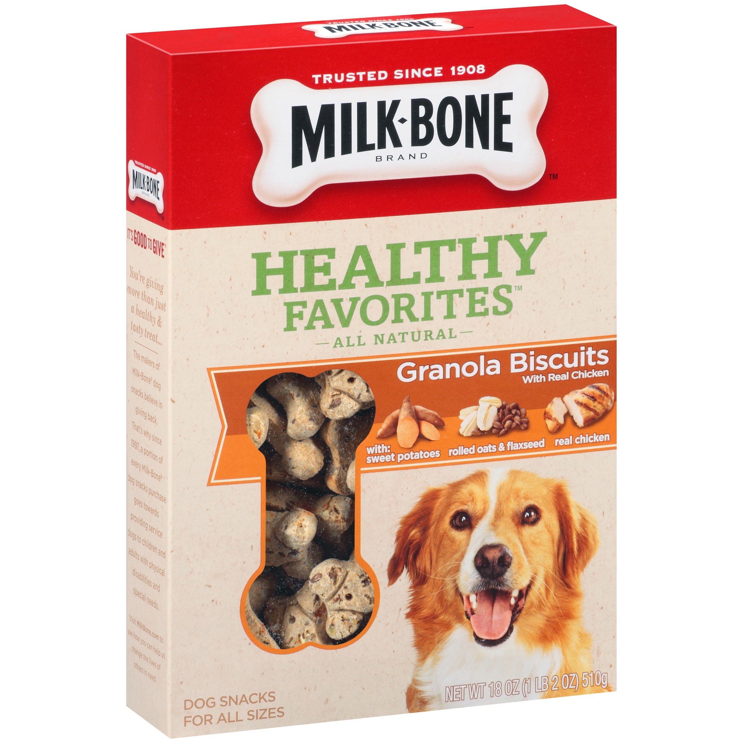 MilkBone Healthy Favorites Granola Dog Biscuits With Real Chicken, 18