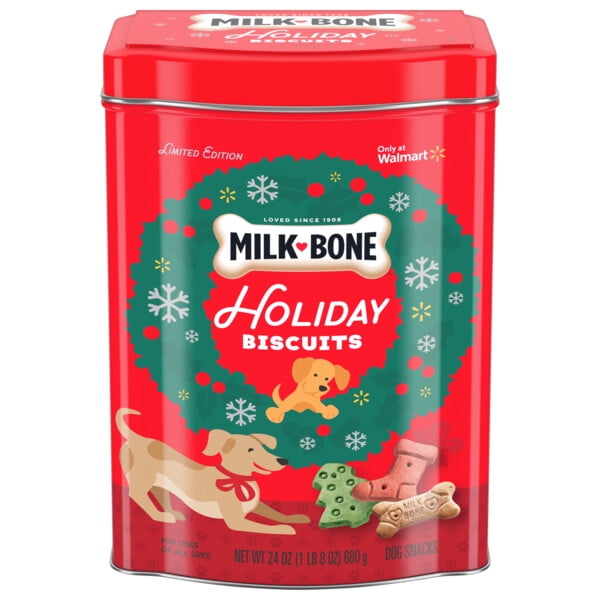 MilkBone Holiday Dog Biscuits, 24 oz. Tin