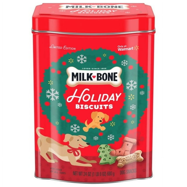 MilkBone Holiday Dog Biscuits, 24 oz. Tin