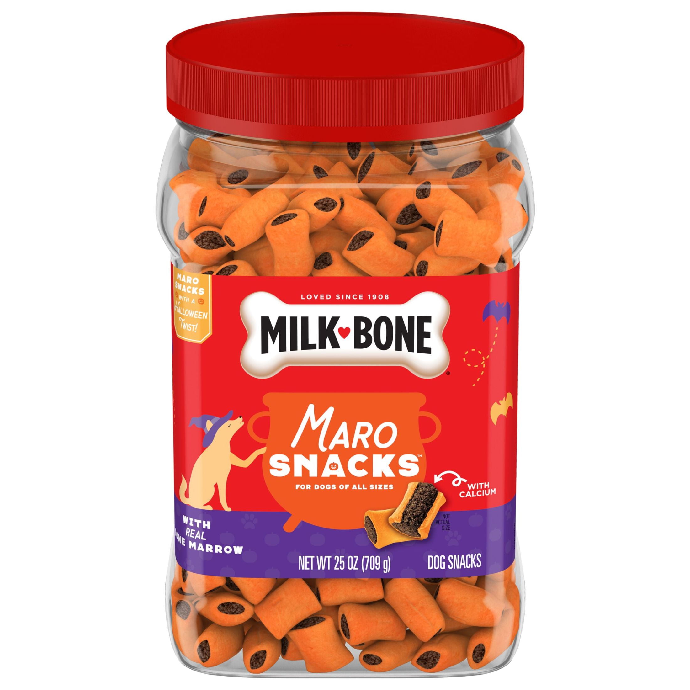 Milk Bone MaroSnacks Dog Snacks, Halloween Dog Treats, 25 oz Canister