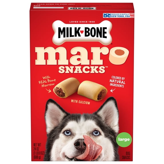 Milk-Bone MaroSnacks Large Dog Treats with Bone Marrow, 24 Ounces