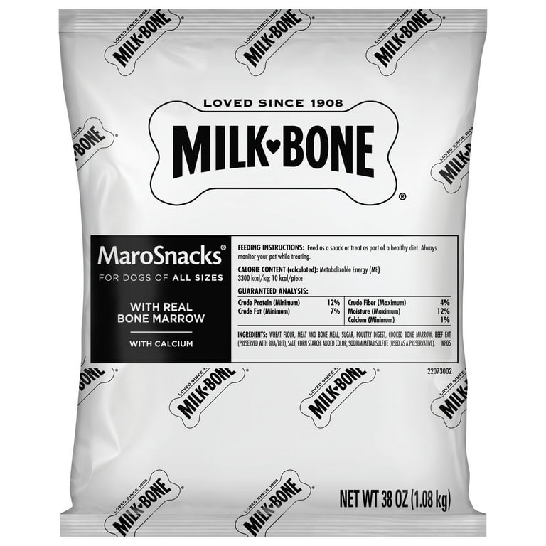 Milk Bone MaroSnacks Real Bone Marrow Meaty Training Biscuits Calcium Dog Treats 38 oz 2 pk Walmart